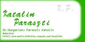 katalin paraszti business card